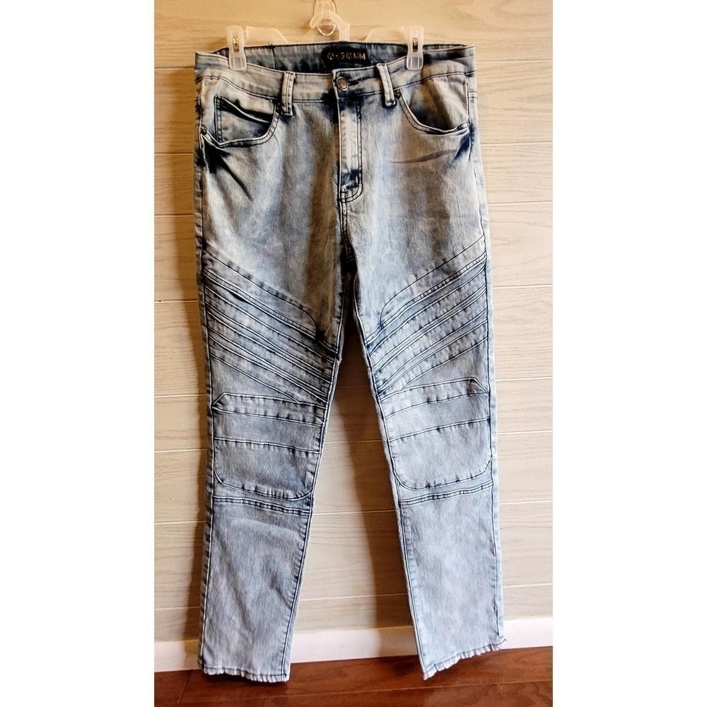 GS-115 Denim Slim Jeans Acid Wash Men's 34